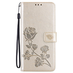 Rose Embossed Flip PU Leather Phone Case