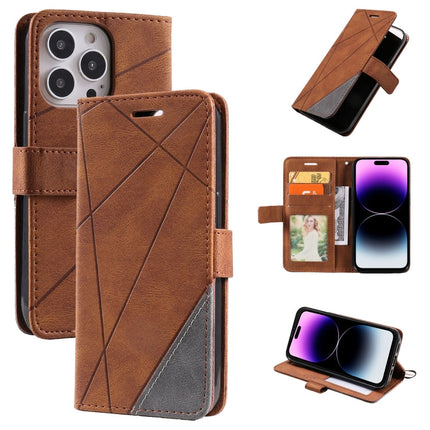 Skin Feel Splicing Leather Phone Case, For iPhone 14 Pro Max, For iPhone 14 Pro, For iPhone 14, For iPhone 14 Plus