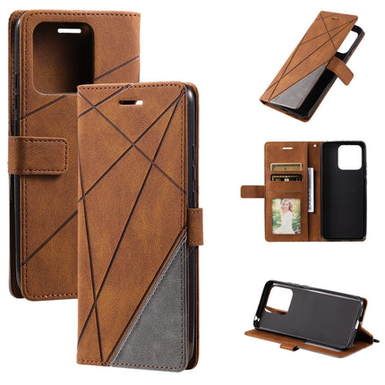Skin Feel Splicing Leather Phone Case, For vivo Y21 2021 / Y33s, For Xiaomi Redmi 10C 4G / 10 Indian, For Xiaomi Poco M4 Pro 4G, For OPPO Find X5 Lite