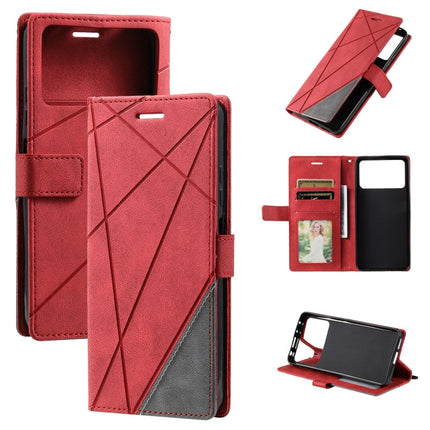 Skin Feel Splicing Leather Phone Case, For vivo Y21 2021 / Y33s, For Xiaomi Redmi 10C 4G / 10 Indian, For Xiaomi Poco M4 Pro 4G, For OPPO Find X5 Lite