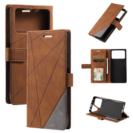Skin Feel Splicing Leather Phone Case, For vivo Y21 2021 / Y33s, For Xiaomi Redmi 10C 4G / 10 Indian, For Xiaomi Poco M4 Pro 4G, For OPPO Find X5 Lite