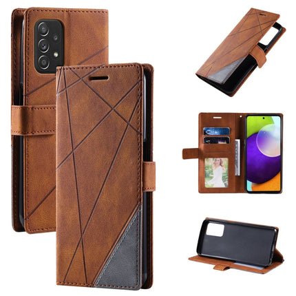 Skin Feel Splicing Leather Phone Case, For Samsung Galaxy A23 4G, For Realme C21Y, For Realme C31, For Realme C35