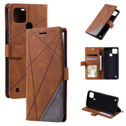 Skin Feel Splicing Leather Phone Case, For Samsung Galaxy A23 4G, For Realme C21Y, For Realme C31, For Realme C35