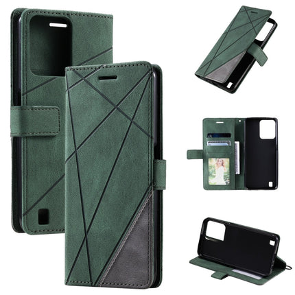 Skin Feel Splicing Leather Phone Case, For Samsung Galaxy A23 4G, For Realme C21Y, For Realme C31, For Realme C35