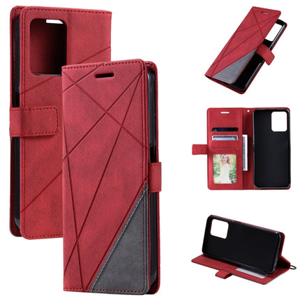 Skin Feel Splicing Leather Phone Case, For Samsung Galaxy A23 4G, For Realme C21Y, For Realme C31, For Realme C35