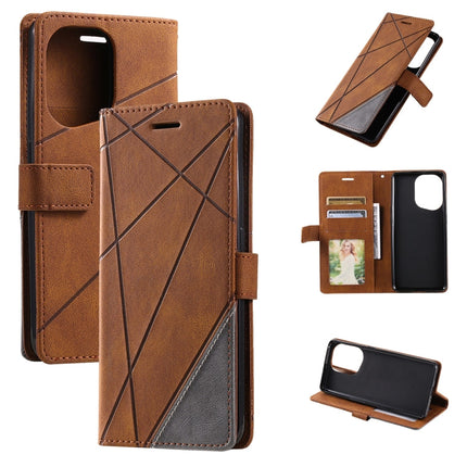 Skin Feel Splicing Leather Phone Case, For OPPO Find X5, For Xiaomi Redmi 10A, For Xiaomi Redmi 10 Prime+ 5G, For Sony Xperia 1 IV