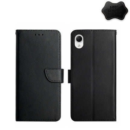 Genuine Leather Fingerprint-proof Flip Phone Case, For Samsung Galaxy A04 4G, For Samsung Galaxy A04s, For Samsung Galaxy A23 5G JP Version, For Samsung Galaxy A23e/A23s, For Sony Xperia 5 IV, For vivo X80 Lite/V25 5G, For Honor 70 Pro/70 Pro+���������...