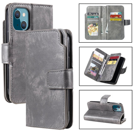 9 Card Tri-Fold Wallets Leather Phone Case, For iPhone 14, For iPhone 14 Plus, For iPhone 14 Pro, For iPhone 14 Pro Max
