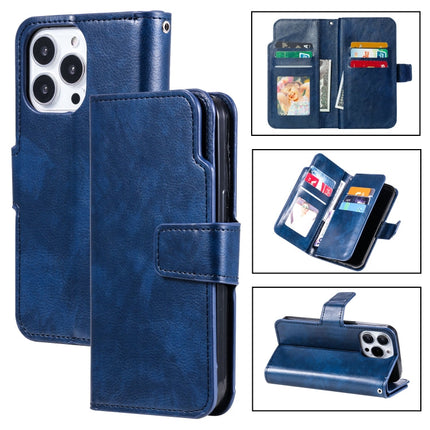 9 Card Tri-Fold Wallets Leather Phone Case, For iPhone 14, For iPhone 14 Plus, For iPhone 14 Pro, For iPhone 14 Pro Max