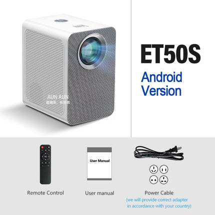 AUN ET50 4 inch 180 Lumens 1920x1080P Smart LED Mini Projector, US Plug