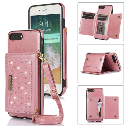 Three-fold RFID Leather Phone Case with Lanyard, For iPhone 6/6s, For iPhone 6 Plus, For iPhone 7/8/SE 2020/SE 2022, For iPhone 7 Plus/8 Plus