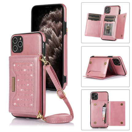 Three-fold RFID Leather Phone Case with Lanyard, For iPhone 11, For iPhone 12, For iPhone 11 Pro, For iPhone 11 Pro Max