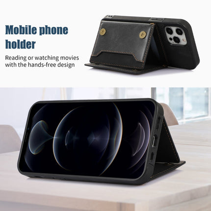 Three-fold RFID Leather Phone Case with Lanyard, For iPhone 12 Pro Max, For iPhone 13, For iPhone 13 Mini, For iPhone 13 Pro