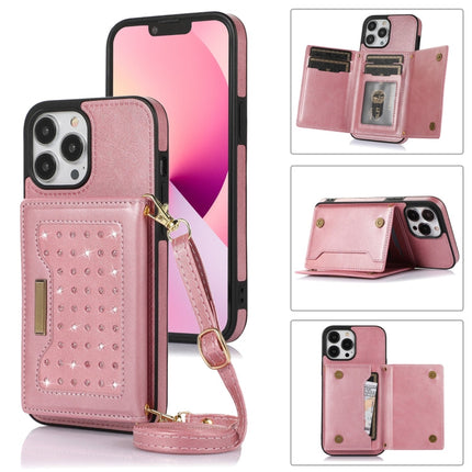 Three-fold RFID Leather Phone Case with Lanyard, For iPhone 12 Pro Max, For iPhone 13, For iPhone 13 Mini, For iPhone 13 Pro