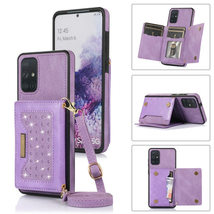 Three-fold RFID Leather Phone Case with Lanyard, For Samsung Galaxy A12, For Samsung Galaxy A13 4G/A13 5G, For Samsung Galaxy A51 4G, For Samsung Galaxy A53 5G, For Samsung Galaxy A52 5G/A52s 5G