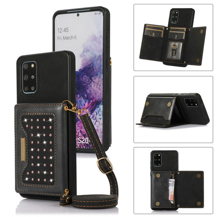 Three-fold RFID Leather Phone Case with Lanyard, For Samsung Galaxy Z Flip3 5G, For Samsung Galaxy Z Flip4, For Samsung Galaxy Note20 Ultra, For Samsung Galaxy S20