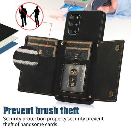 Three-fold RFID Leather Phone Case with Lanyard, For Samsung Galaxy S20+, For Samsung Galaxy S20 FE, For Samsung Galaxy S21, For Samsung Galaxy S22