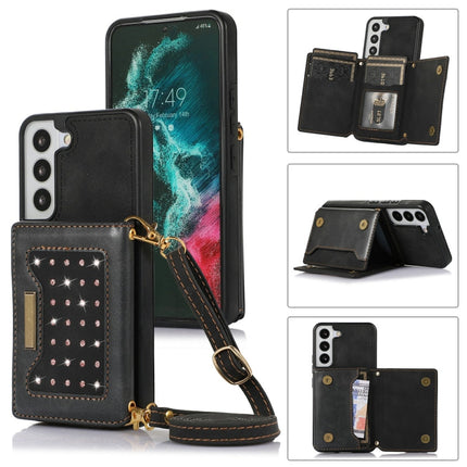 Three-fold RFID Leather Phone Case with Lanyard, For Samsung Galaxy S20+, For Samsung Galaxy S20 FE, For Samsung Galaxy S21, For Samsung Galaxy S22