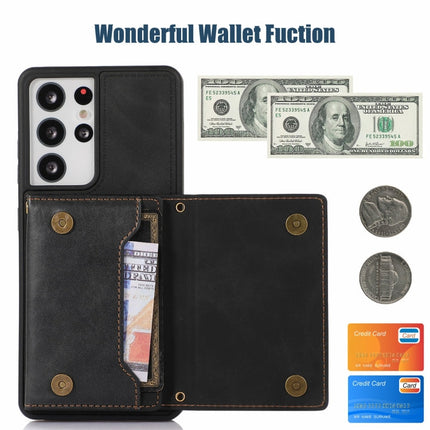 Three-fold RFID Leather Phone Case with Lanyard, For Samsung Galaxy S21 Ultra, For Samsung Galaxy S22+, For Samsung Galaxy S21+, For Samsung Galaxy S21 FE