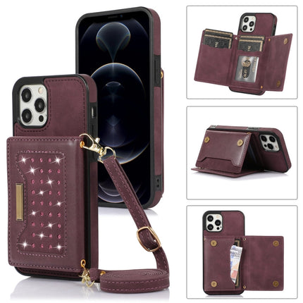 Three-fold RFID Leather Phone Case with Lanyard, For Samsung Galaxy S22 Ultra, For iPhone 12 Pro