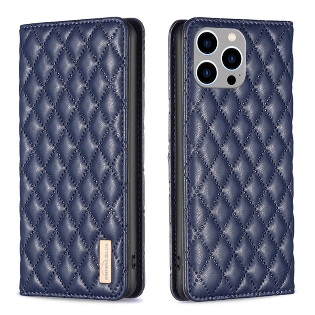 Diamond Lattice Magnetic Leather Flip Phone Case, For iPhone 14 Pro Max, For iPhone 14 Pro, For iPhone 14 Plus, For iPhone 14