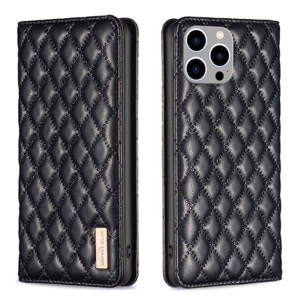 Diamond Lattice Magnetic Leather Flip Phone Case, For iPhone 14 Pro Max, For iPhone 14 Pro, For iPhone 14 Plus, For iPhone 14