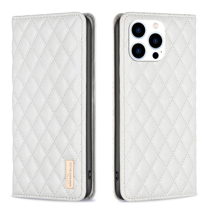 Diamond Lattice Magnetic Leather Flip Phone Case, For iPhone 14 Pro Max, For iPhone 14 Pro, For iPhone 14 Plus, For iPhone 14