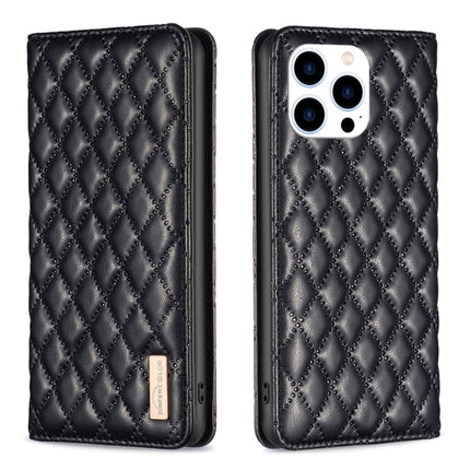 Diamond Lattice Magnetic Leather Flip Phone Case, For iPhone 14 Pro Max, For iPhone 14 Pro, For iPhone 14 Plus, For iPhone 14