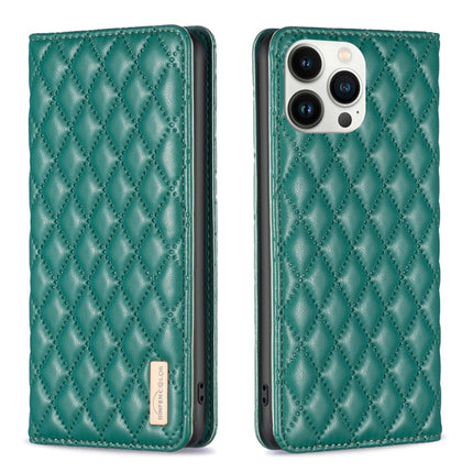 Diamond Lattice Magnetic Leather Flip Phone Case, For iPhone 13 Pro Max, For iPhone 13 Pro, For iPhone 13, For iPhone 12 Pro Max
