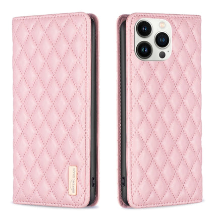Diamond Lattice Magnetic Leather Flip Phone Case, For iPhone 13 Pro Max, For iPhone 13 Pro, For iPhone 13, For iPhone 12 Pro Max