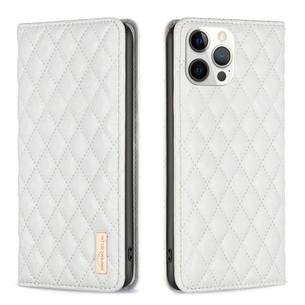 Diamond Lattice Magnetic Leather Flip Phone Case, For iPhone 13 Pro Max, For iPhone 13 Pro, For iPhone 13, For iPhone 12 Pro Max