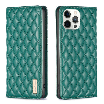 Diamond Lattice Magnetic Leather Flip Phone Case, For iPhone 13 Pro Max, For iPhone 13 Pro, For iPhone 13, For iPhone 12 Pro Max