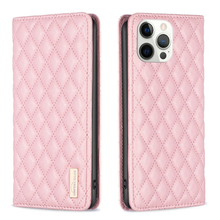 Diamond Lattice Magnetic Leather Flip Phone Case, For iPhone 13 Pro Max, For iPhone 13 Pro, For iPhone 13, For iPhone 12 Pro Max
