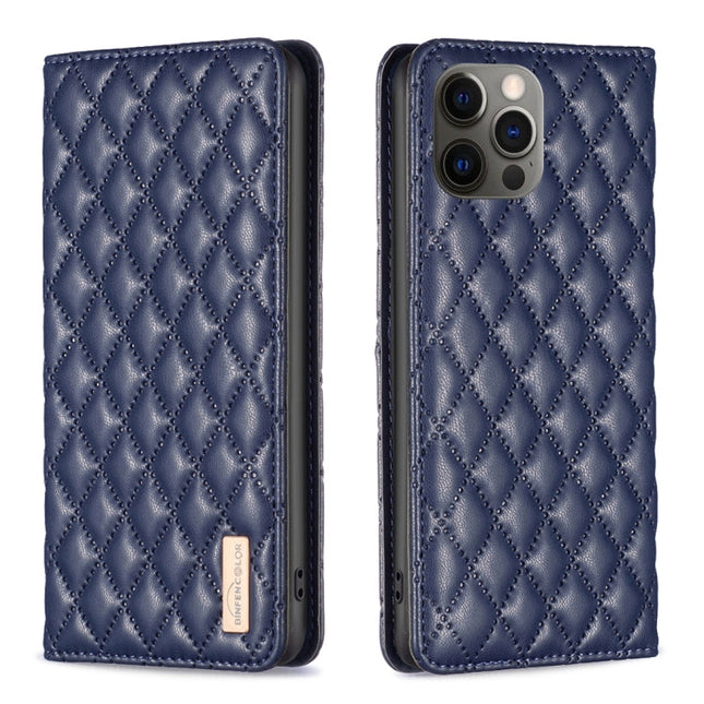 Diamond Lattice Magnetic Leather Flip Phone Case, For iPhone 12 / 12 Pro, For iPhone 11 Pro Max, For iPhone 11 Pro, For iPhone 11