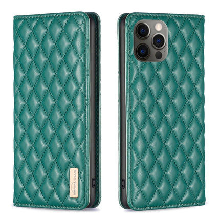 Diamond Lattice Magnetic Leather Flip Phone Case, For iPhone 12 / 12 Pro, For iPhone 11 Pro Max, For iPhone 11 Pro, For iPhone 11