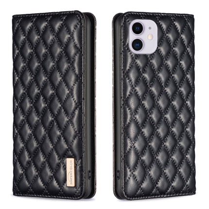 Diamond Lattice Magnetic Leather Flip Phone Case, For iPhone 12 / 12 Pro, For iPhone 11 Pro Max, For iPhone 11 Pro, For iPhone 11