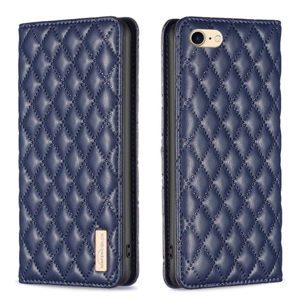 Diamond Lattice Magnetic Leather Flip Phone Case, For iPhone SE 2022 / SE 2020 / 8 / 7, For iPhone XS Max, For iPhone XS / X, For iPhone XR