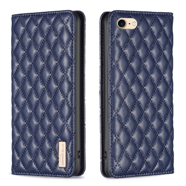 Diamond Lattice Magnetic Leather Flip Phone Case, For iPhone SE 2022 / SE 2020 / 8 / 7, For iPhone XS Max, For iPhone XS / X, For iPhone XR