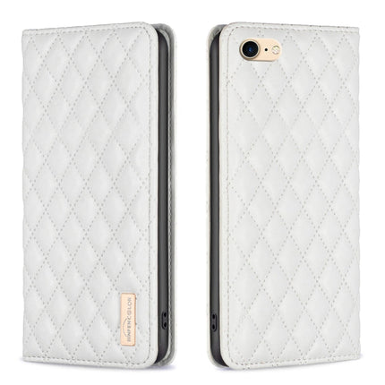 Diamond Lattice Magnetic Leather Flip Phone Case, For iPhone SE 2022 / SE 2020 / 8 / 7, For iPhone XS Max, For iPhone XS / X, For iPhone XR