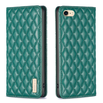 Diamond Lattice Magnetic Leather Flip Phone Case, For iPhone SE 2022 / SE 2020 / 8 / 7, For iPhone XS Max, For iPhone XS / X, For iPhone XR