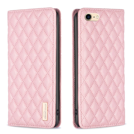 Diamond Lattice Magnetic Leather Flip Phone Case, For iPhone SE 2022 / SE 2020 / 8 / 7, For iPhone XS Max, For iPhone XS / X, For iPhone XR