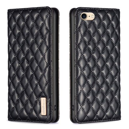 Diamond Lattice Magnetic Leather Flip Phone Case, For iPhone SE 2022 / SE 2020 / 8 / 7, For iPhone XS Max, For iPhone XS / X, For iPhone XR