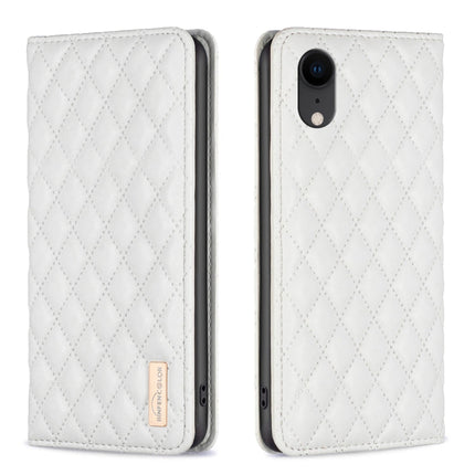 Diamond Lattice Magnetic Leather Flip Phone Case, For iPhone SE 2022 / SE 2020 / 8 / 7, For iPhone XS Max, For iPhone XS / X, For iPhone XR