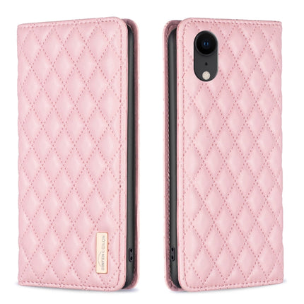 Diamond Lattice Magnetic Leather Flip Phone Case, For iPhone SE 2022 / SE 2020 / 8 / 7, For iPhone XS Max, For iPhone XS / X, For iPhone XR
