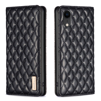 Diamond Lattice Magnetic Leather Flip Phone Case, For iPhone SE 2022 / SE 2020 / 8 / 7, For iPhone XS Max, For iPhone XS / X, For iPhone XR