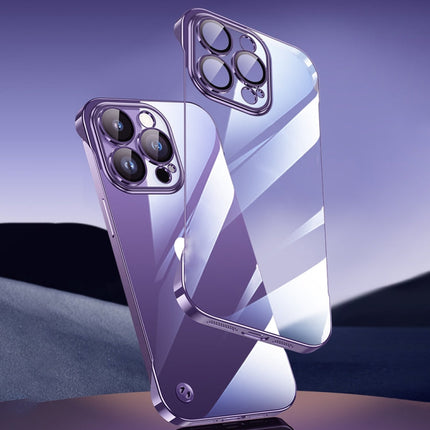 Electroplating Frameless Clear PC Phone Case, For iPhone 13 Pro Max, For iPhone 12, For iPhone 12 Pro