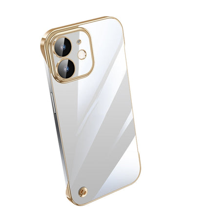 Electroplating Frameless Clear PC Phone Case, For iPhone 13 Pro Max, For iPhone 12, For iPhone 12 Pro