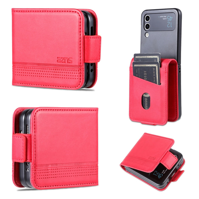 AZNS Magnetic Calf Texture Flip Leather Phone Case, For Samsung Galaxy Z Flip4 5G, For Samsung Galaxy Z Flip3 5G