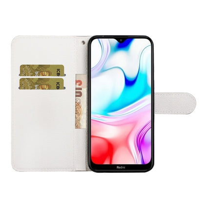 Horizontal Flip Solid Color Rhinestones Leather Case with Card Slot & Wallet & Holder, For Xiaomi Redmi 8