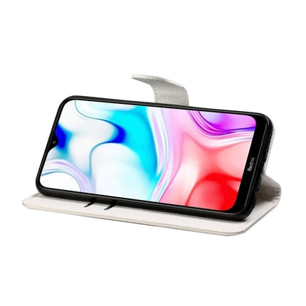 Horizontal Flip Solid Color Rhinestones Leather Case with Card Slot & Wallet & Holder, For Xiaomi Redmi 8